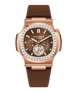 Brown Strap, Brown Dial, Diamond Bezel,44MM RGA20S7-D-POWL